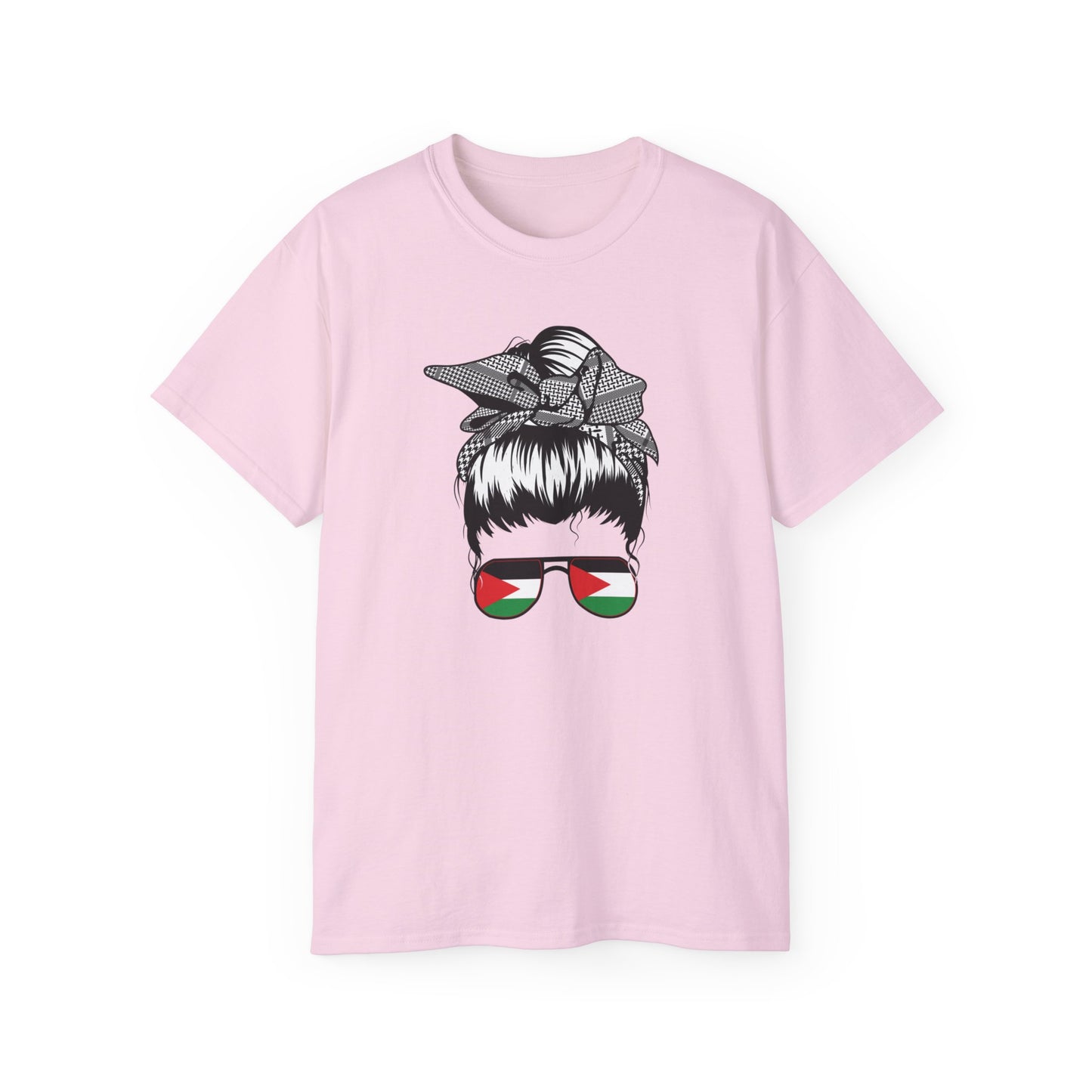 Adult | Palestine | Messy Bun | Short Sleeve Tee