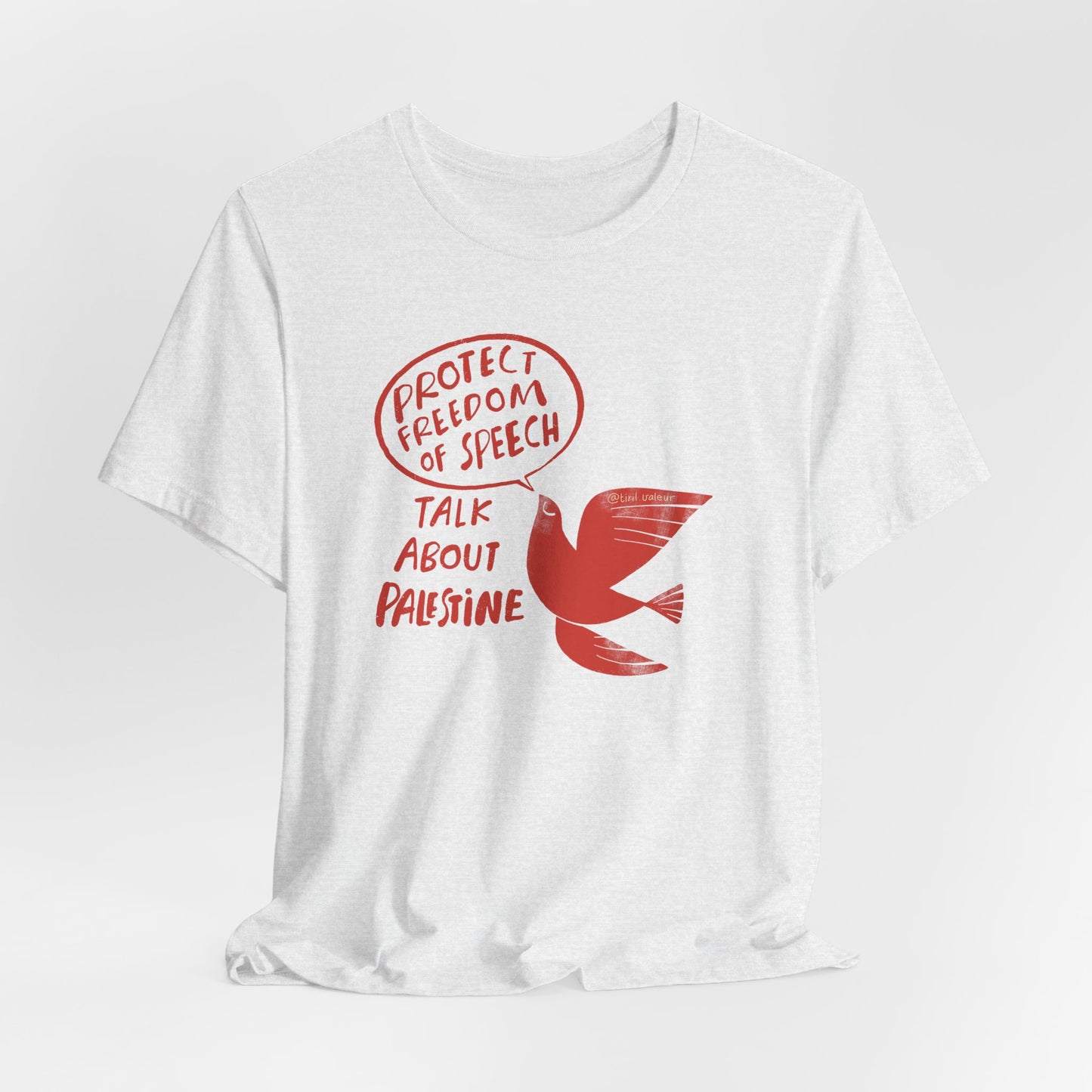 Artist Tiril Valeur For Palestine | 100% Of Profits Donated | Talk About Palestine | Short Sleeve Tee