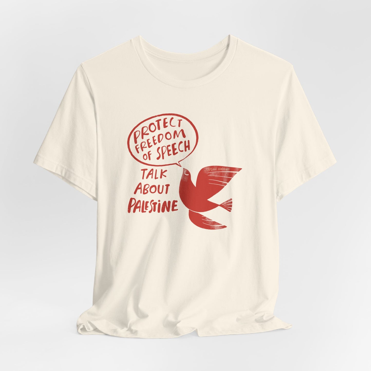Artist Tiril Valeur For Palestine | 100% Of Profits Donated | Talk About Palestine | Short Sleeve Tee