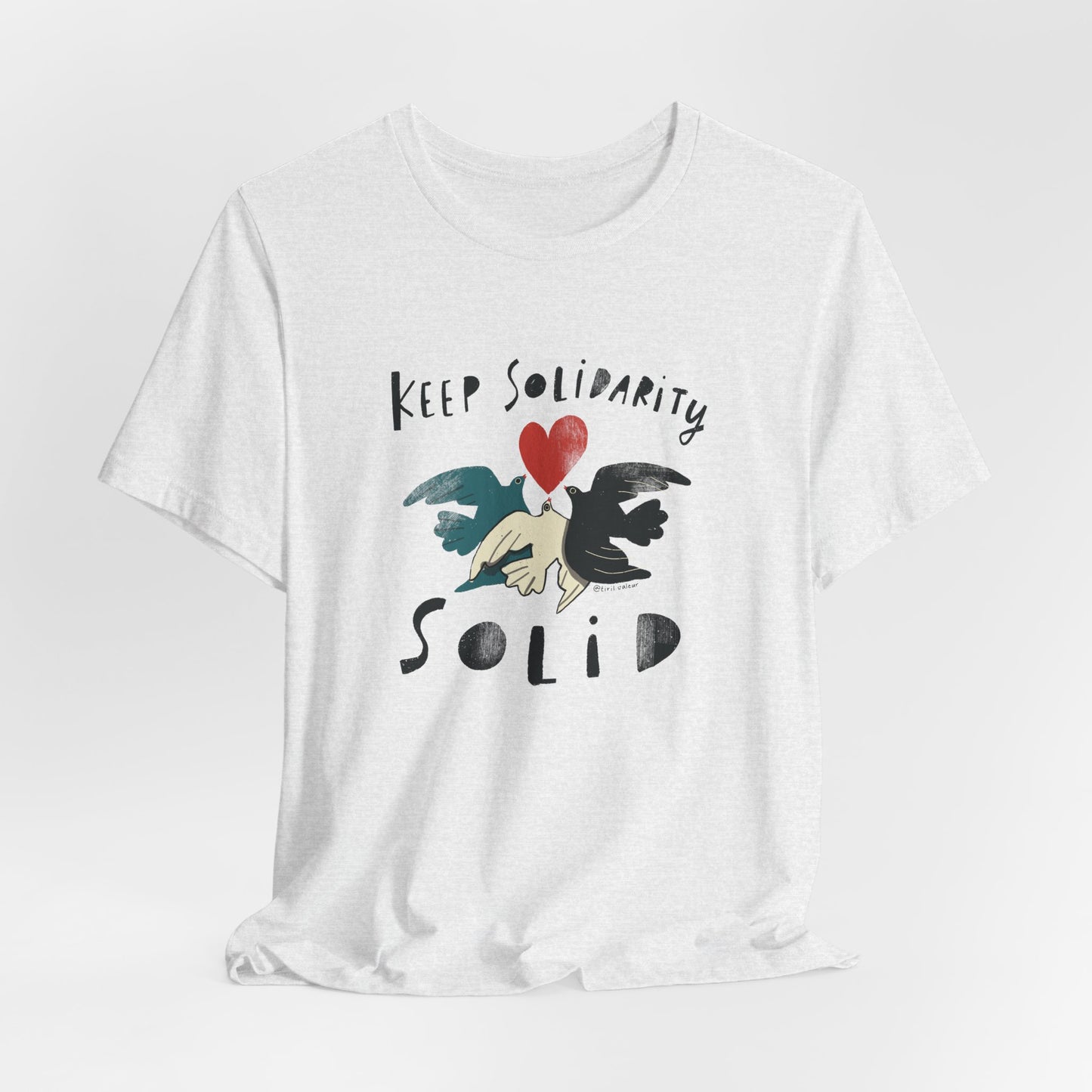 Artist Tiril Valeur For Palestine | 100% Of Profits Donated | Keep Solidarity Solid | Short Sleeve Tee