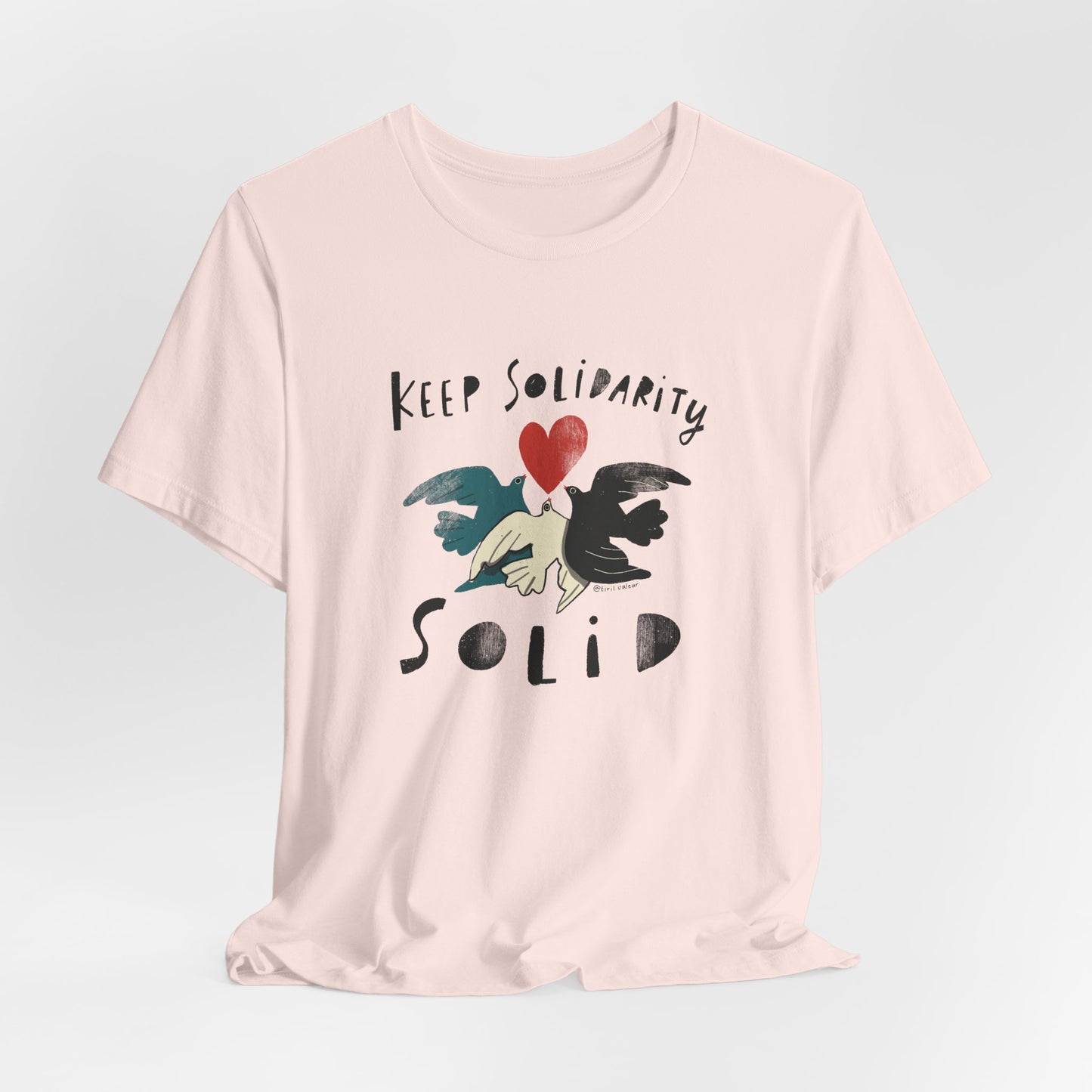 Artist Tiril Valeur For Palestine | 100% Of Profits Donated | Keep Solidarity Solid | Short Sleeve Tee