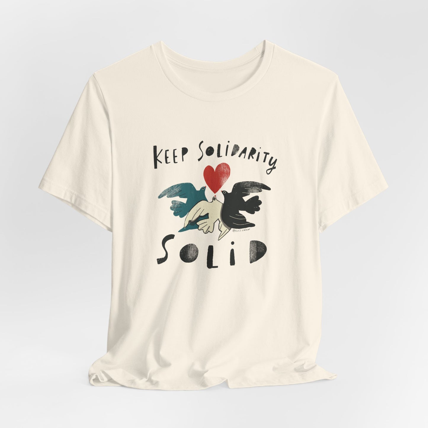 Artist Tiril Valeur For Palestine | 100% Of Profits Donated | Keep Solidarity Solid | Short Sleeve Tee