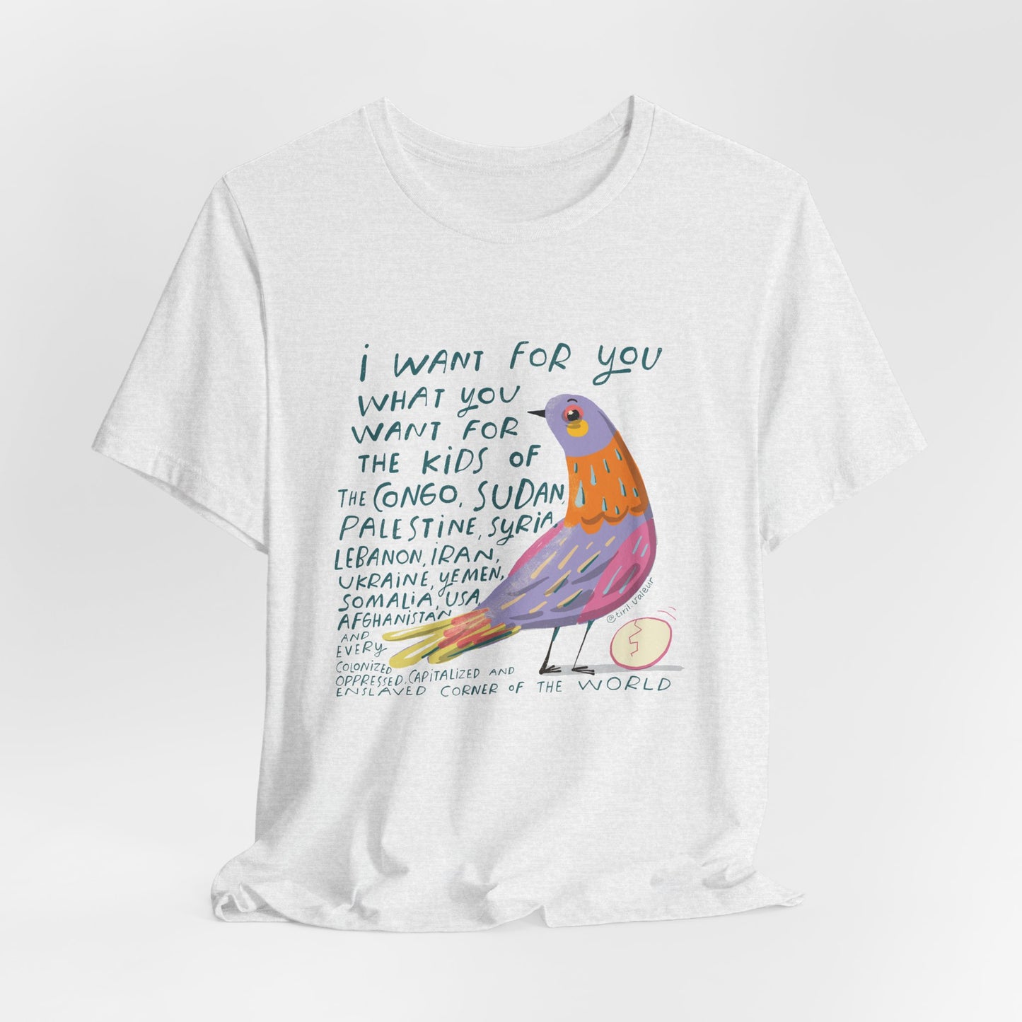 Copy of Artist Tiril Valeur For Palestine | 100% Of Profits Donated | Short Sleeve Tee
