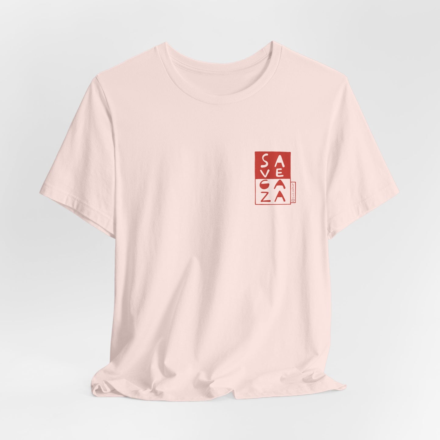 Artist Tiril Valeur For Palestine | 100% Of Profits Donated | Save Gaza Front & Back | Short Sleeve Tee