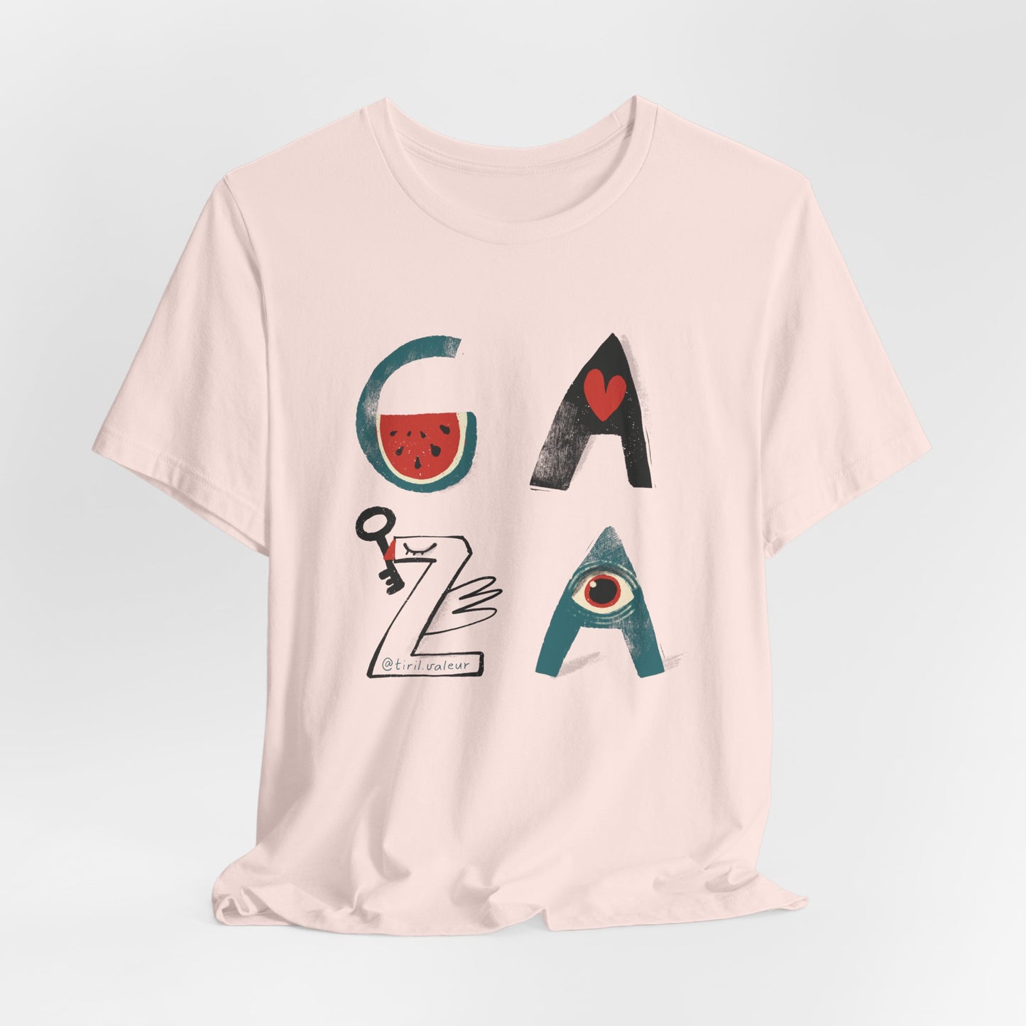 Artist Tiril Valeur For Palestine | 100% Of Profits Donated | Gaza | Short Sleeve Tee