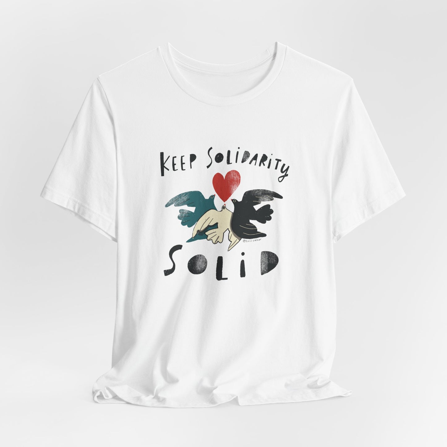 Artist Tiril Valeur For Palestine | 100% Of Profits Donated | Keep Solidarity Solid | Short Sleeve Tee