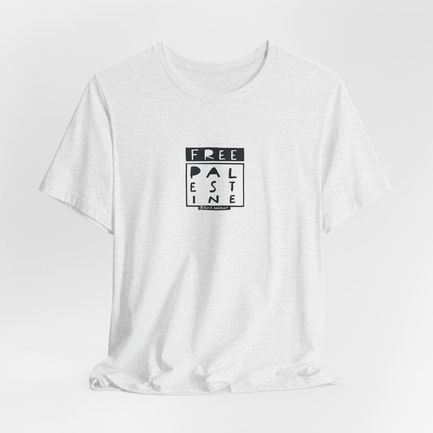 Artist Tiril Valeur For Palestine | 100% Of Profits Donated | Free Palestine Front & Back | Short Sleeve Tee
