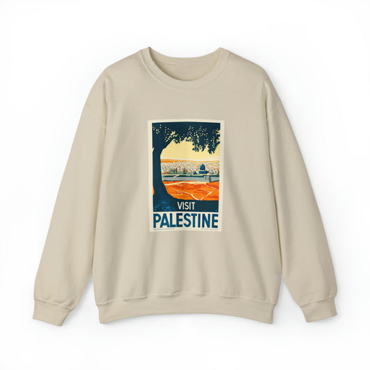 Adult | Visit Palestine Postcard | Crewneck Sweatshirt