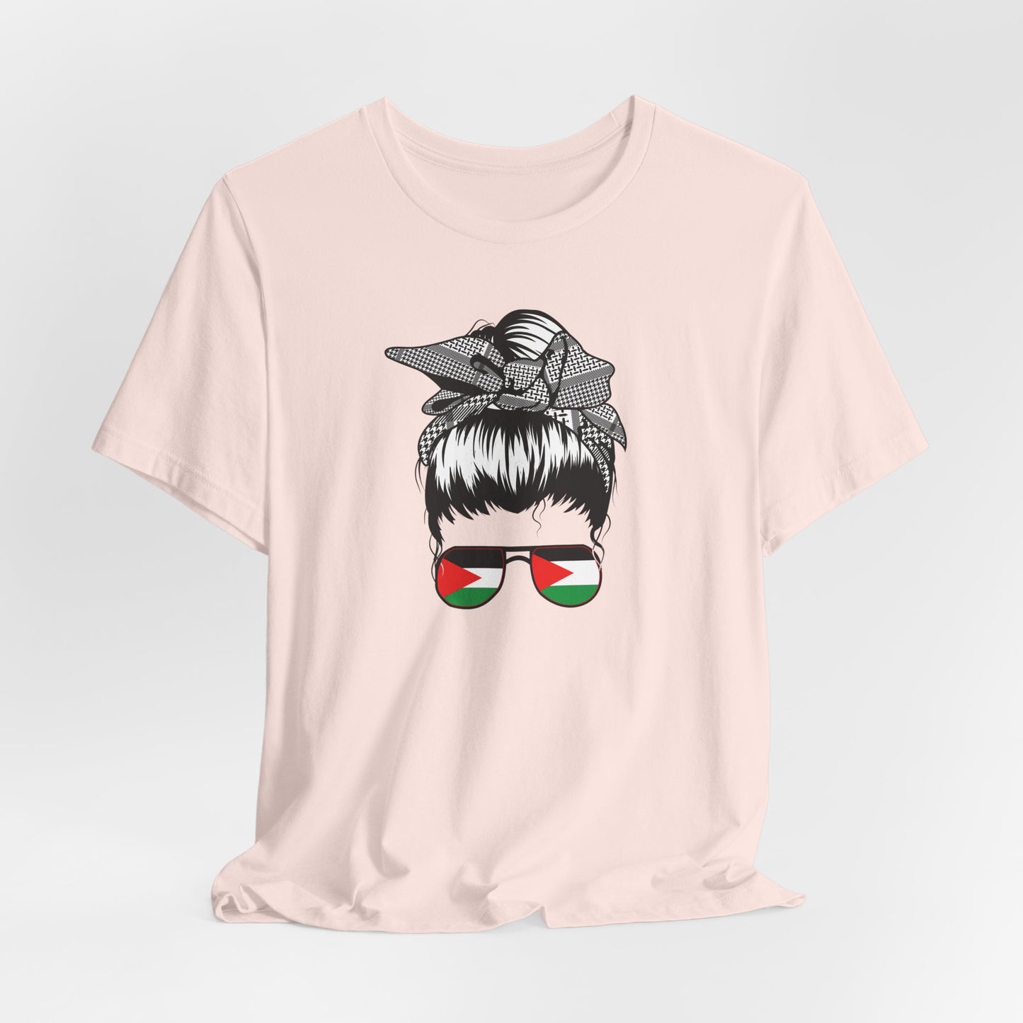 Adult | Palestine | Messy Bun | Short Sleeve Tee