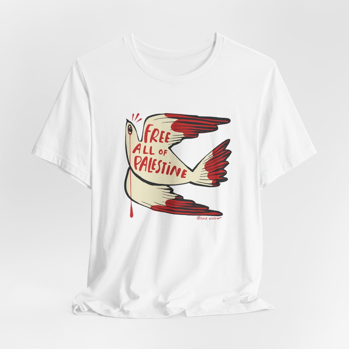 Artist Tiril Valeur For Palestine | 100% Of Profits Donated | Free All Of Palestine | Short Sleeve Tee