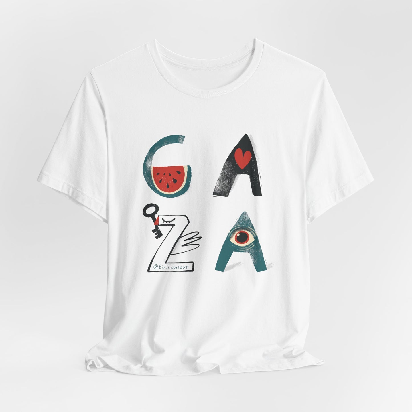 Artist Tiril Valeur For Palestine | 100% Of Profits Donated | Gaza | Short Sleeve Tee