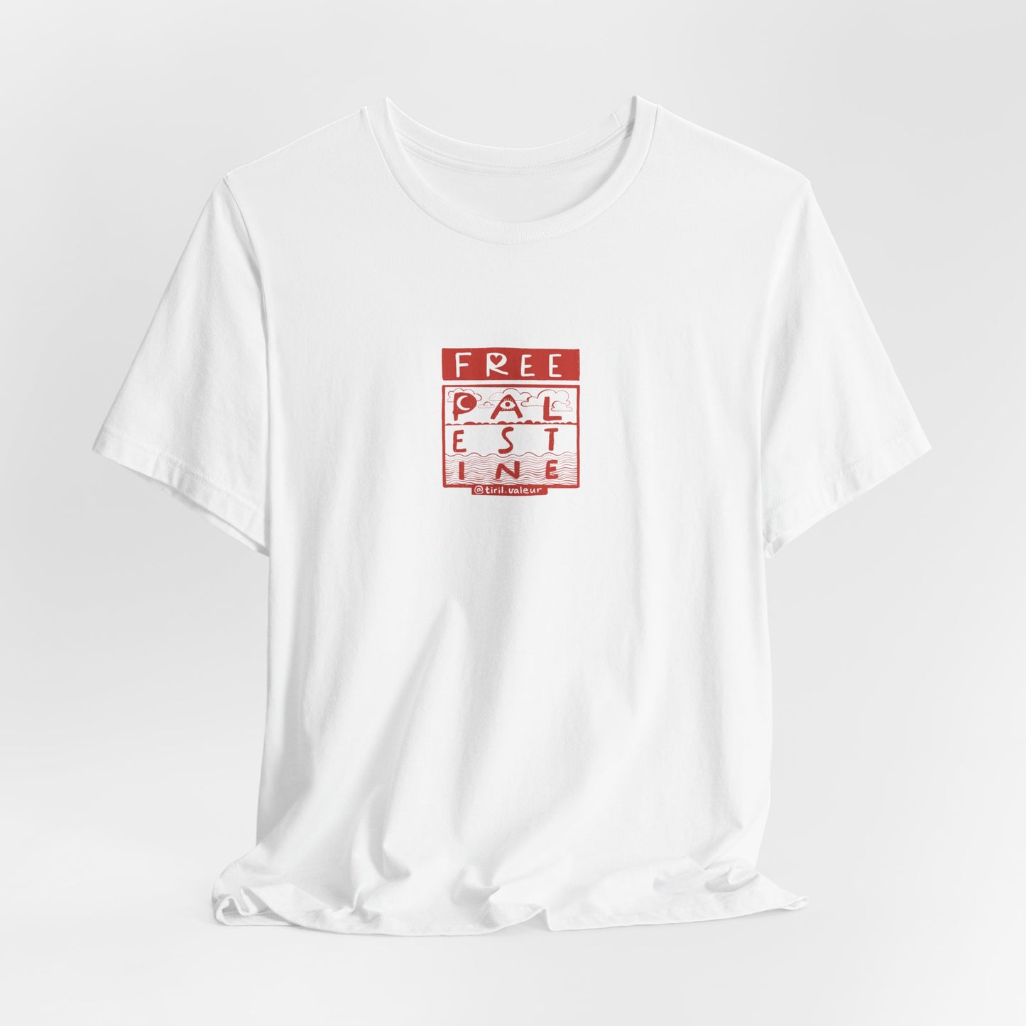 Artist Tiril Valeur For Palestine | 100% Of Profits Donated | Free Palestine Front & Back | Short Sleeve Tee