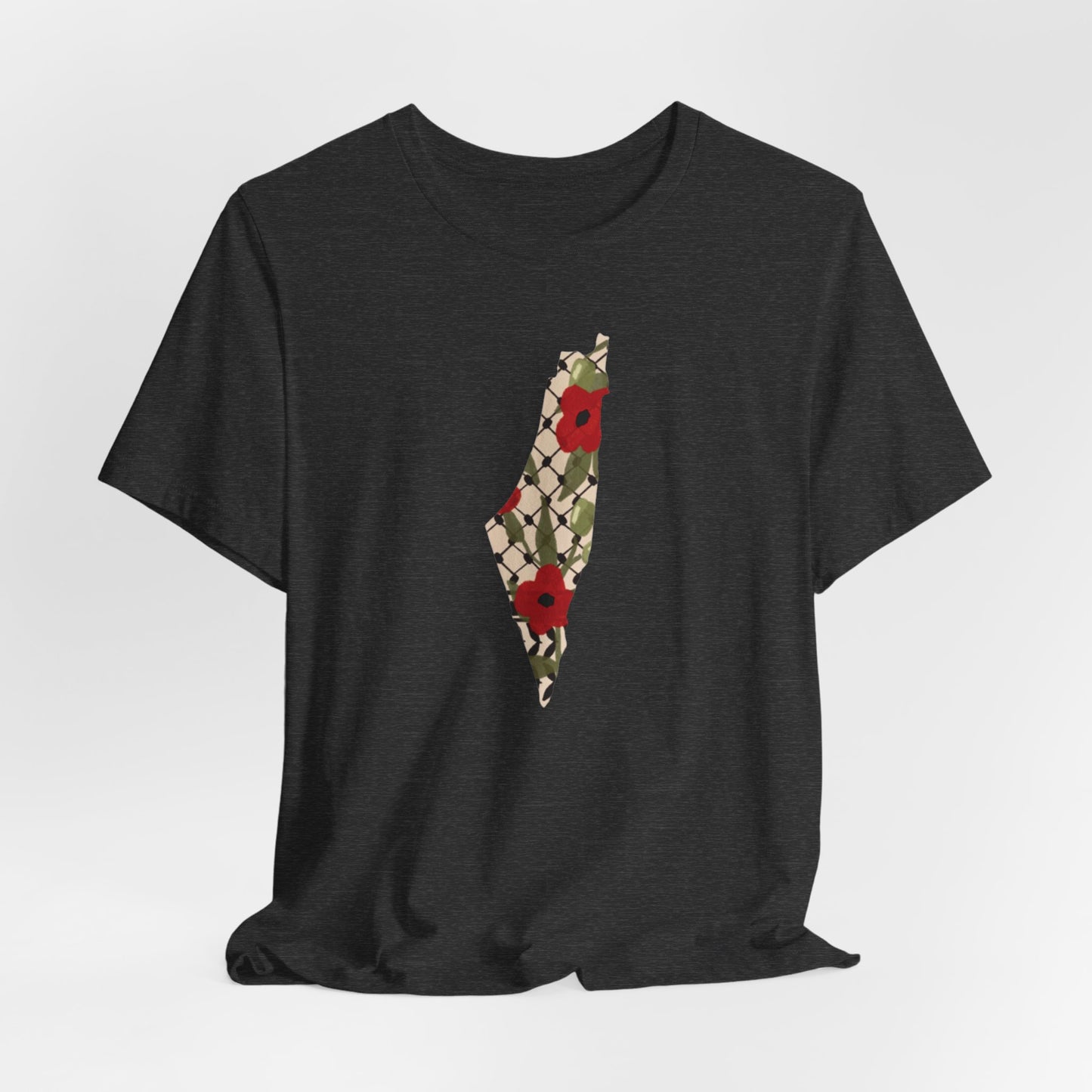 Adult | Poppy | Keffiyeh | Palestine Map | Short Sleeve Tee