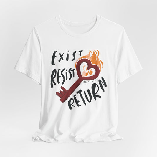 Artist Tiril Valeur For Palestine | 100% Of Profits Donated | Exist Resist Return | Short Sleeve Tee
