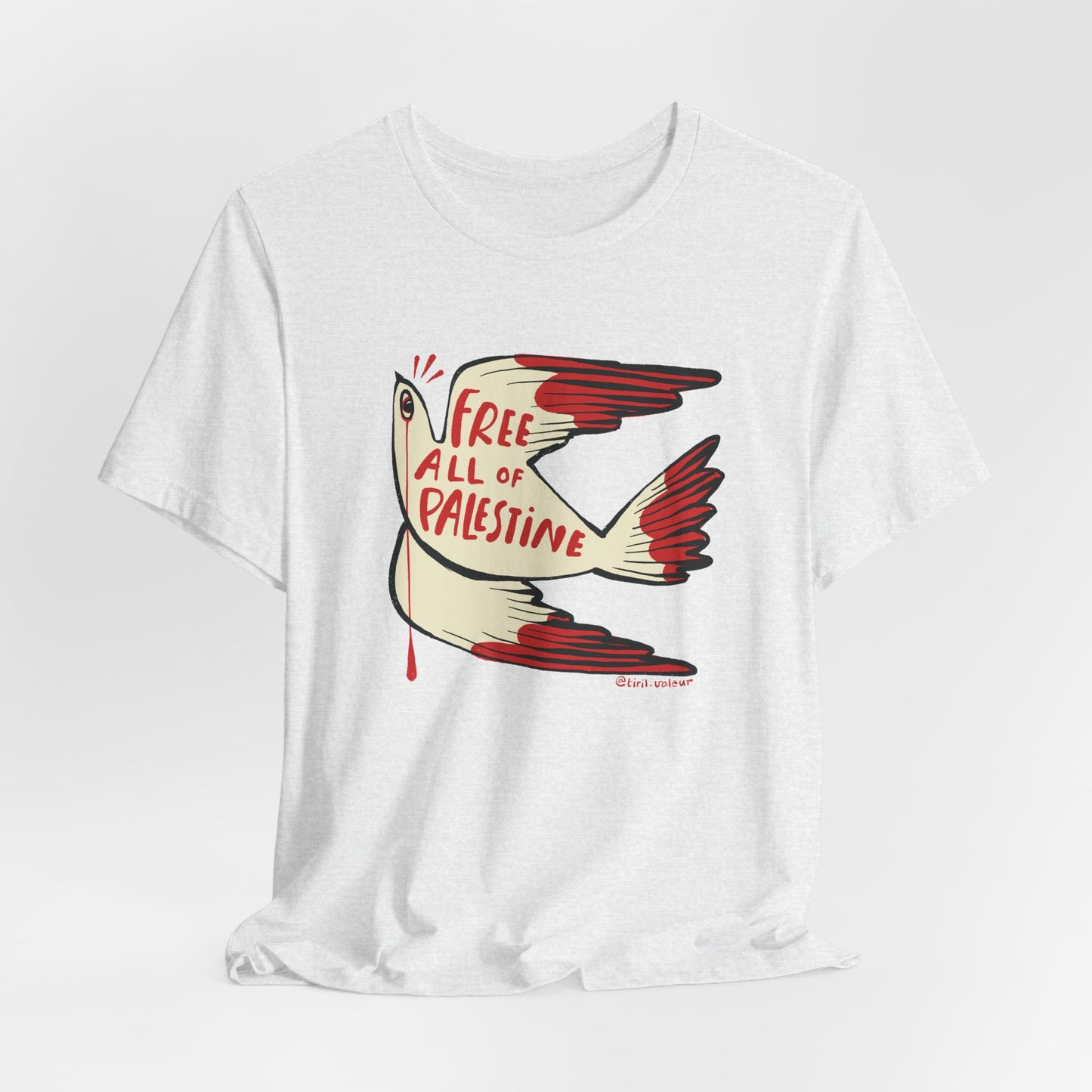 Artist Tiril Valeur For Palestine | 100% Of Profits Donated | Free All Of Palestine | Short Sleeve Tee