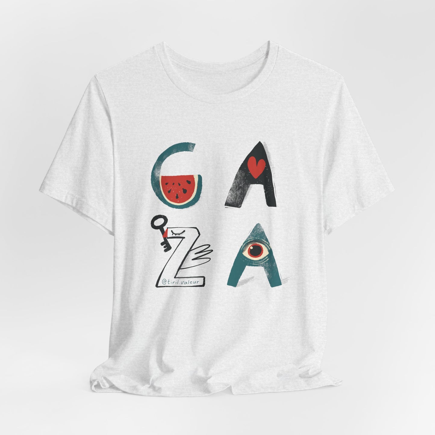 Artist Tiril Valeur For Palestine | 100% Of Profits Donated | Gaza | Short Sleeve Tee