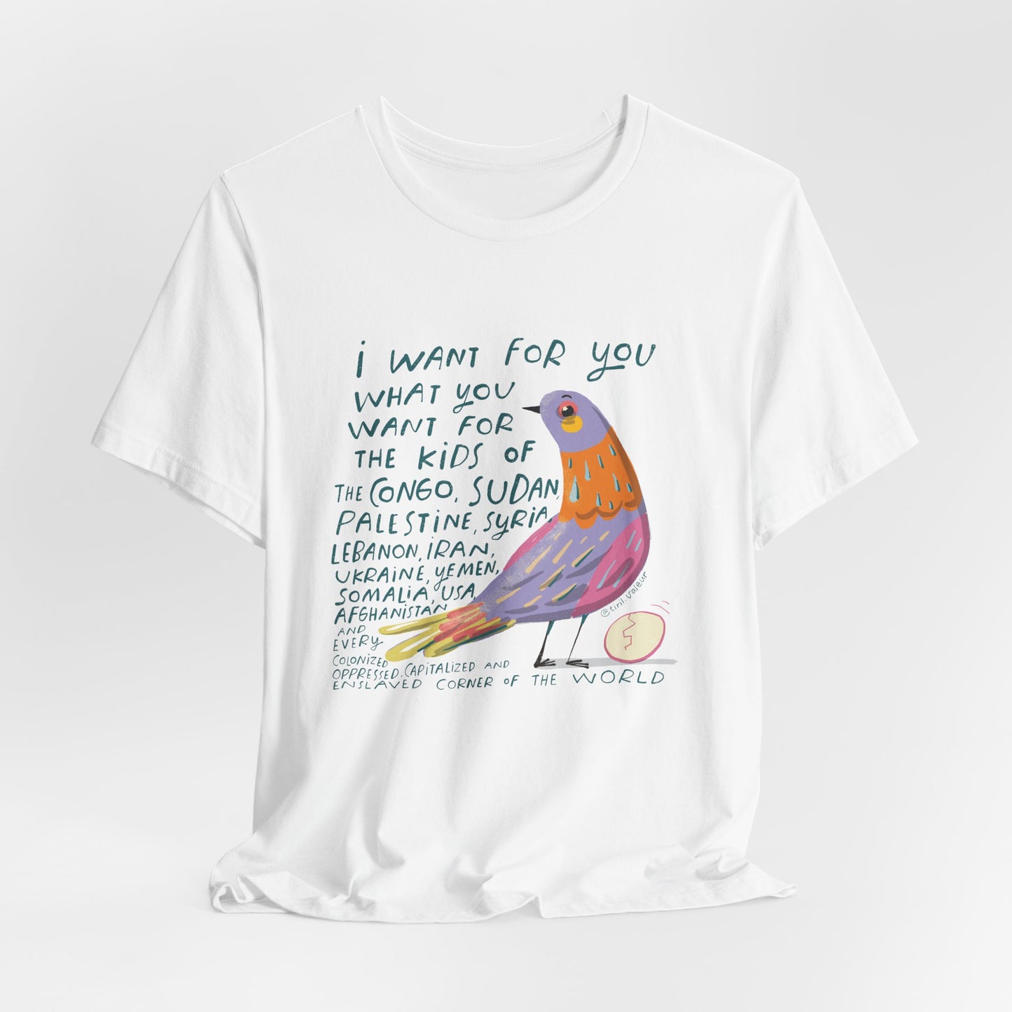 Copy of Artist Tiril Valeur For Palestine | 100% Of Profits Donated | Short Sleeve Tee