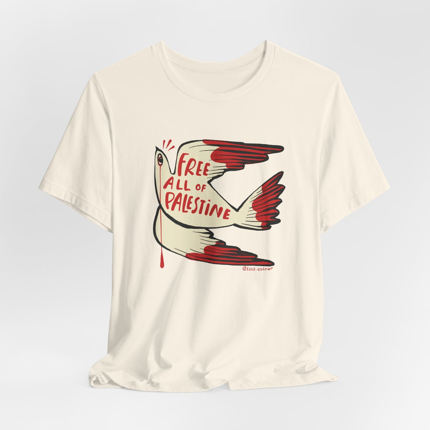Artist Tiril Valeur For Palestine | 100% Of Profits Donated | Free All Of Palestine | Short Sleeve Tee