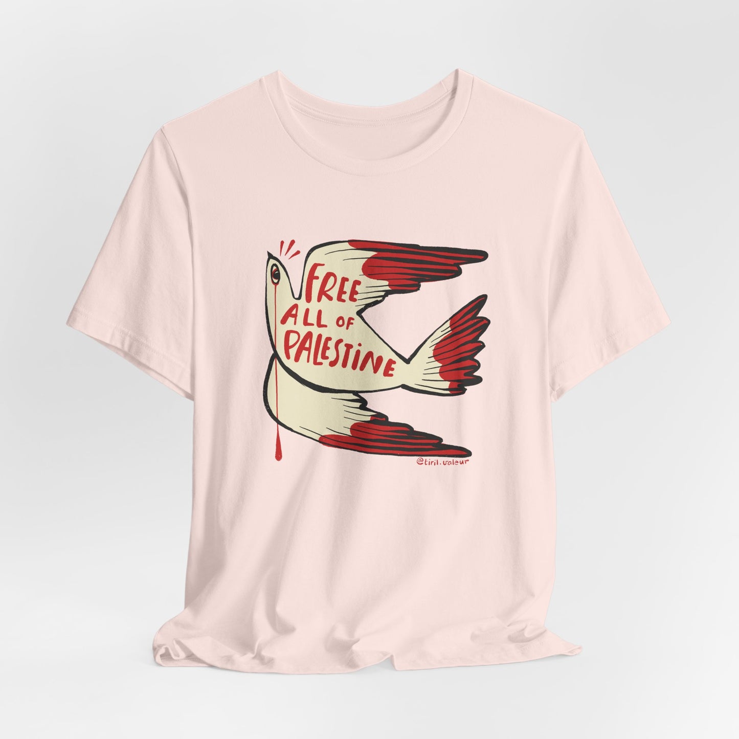 Artist Tiril Valeur For Palestine | 100% Of Profits Donated | Free All Of Palestine | Short Sleeve Tee