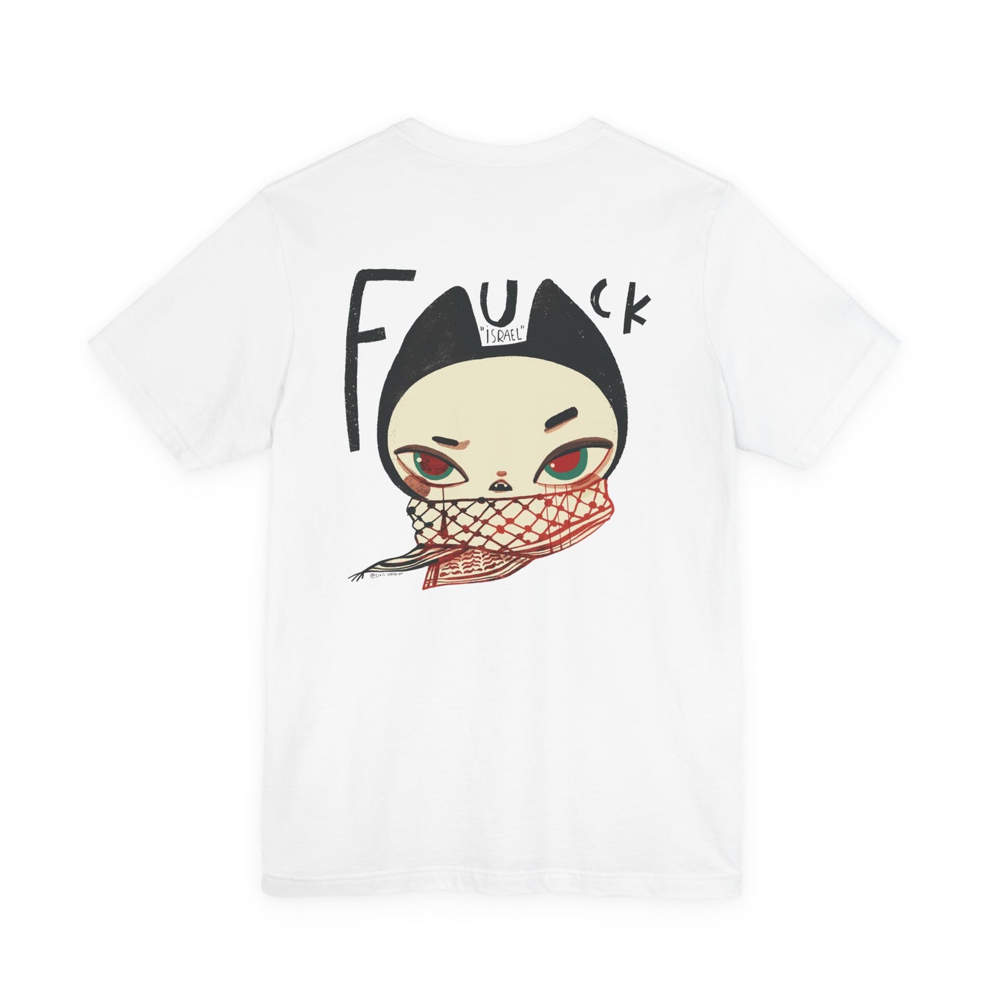 Artist Tiril Valeur For Palestine | 100% Of Profits Donated | Stop "Israels" Death Penalty For Palestinians | Short Sleeve Tee
