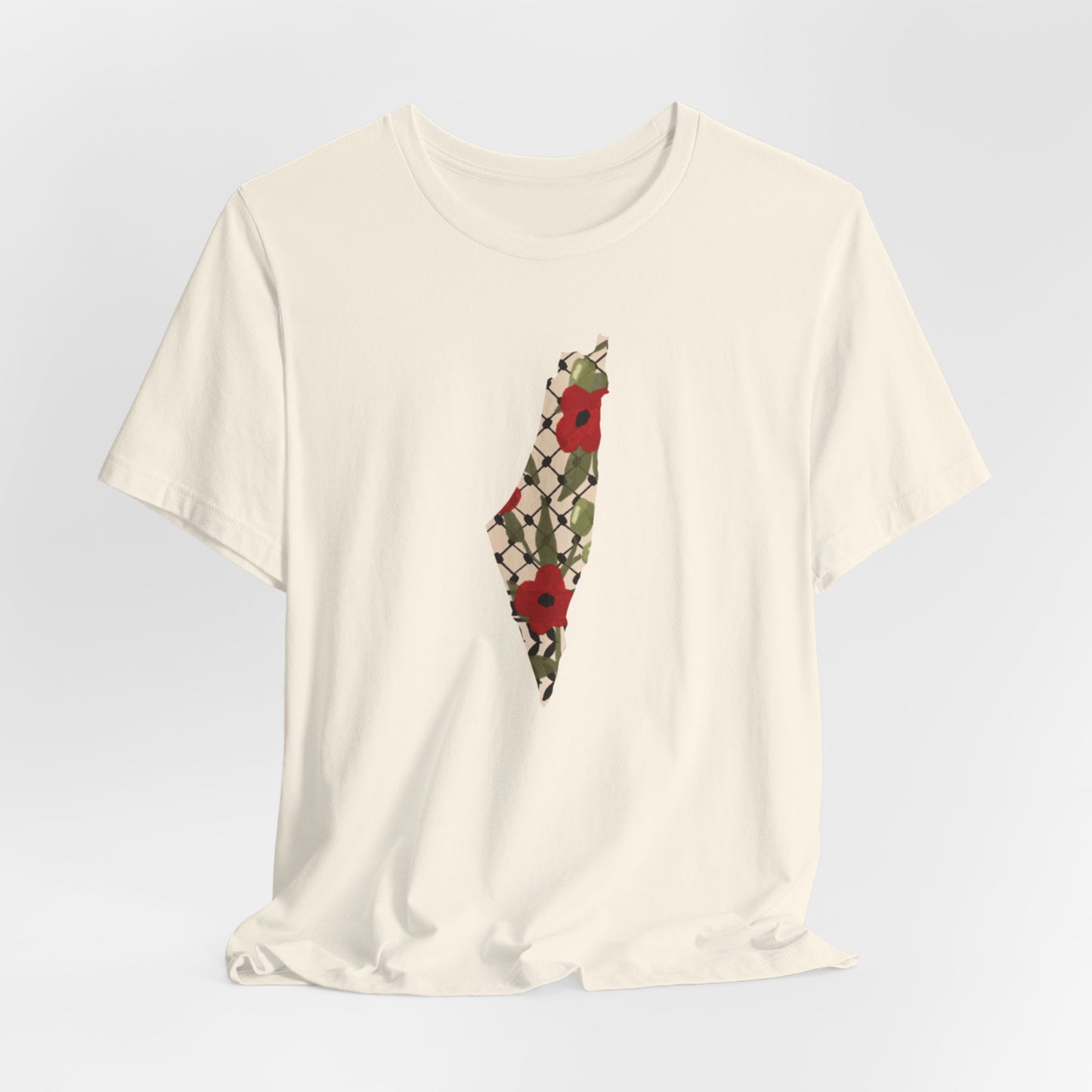 Adult | Poppy | Keffiyeh | Palestine Map | Short Sleeve Tee
