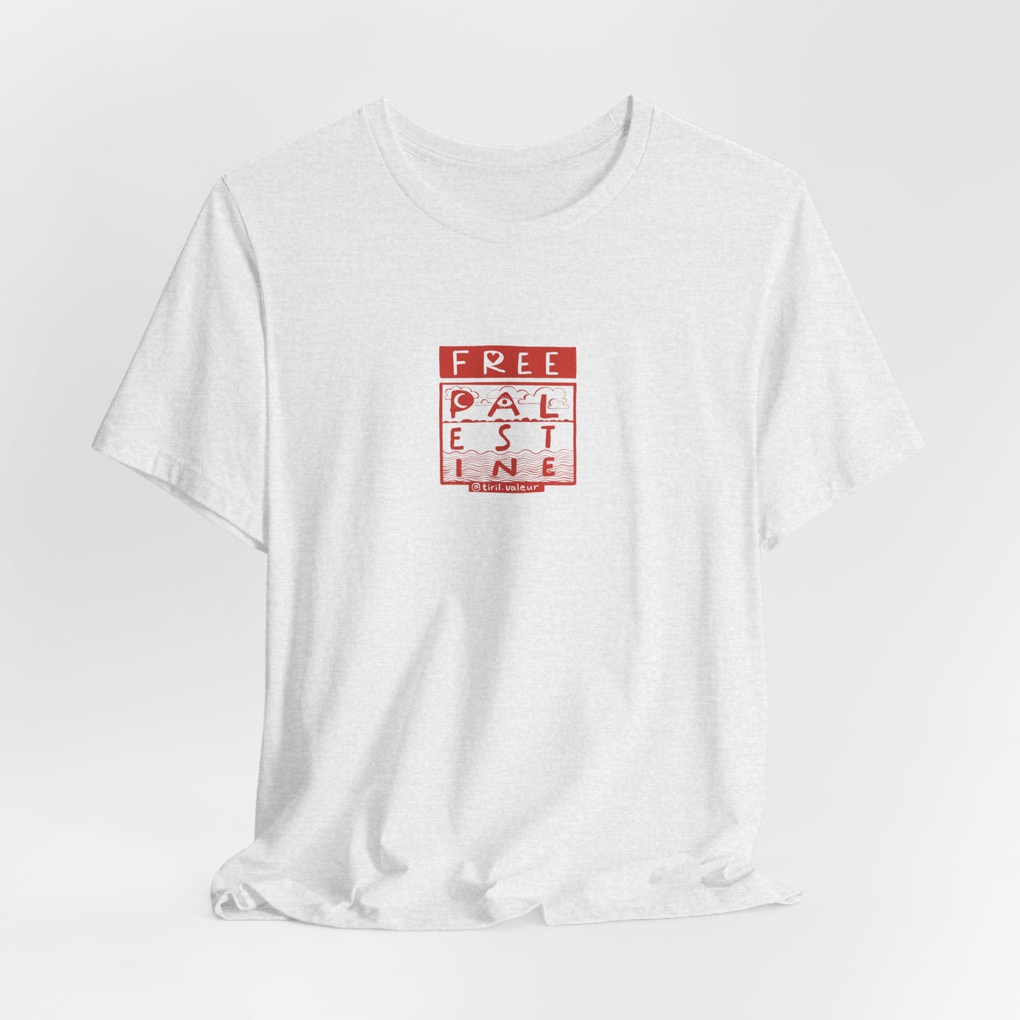 Artist Tiril Valeur For Palestine | 100% Of Profits Donated | Free Palestine Front & Back | Short Sleeve Tee