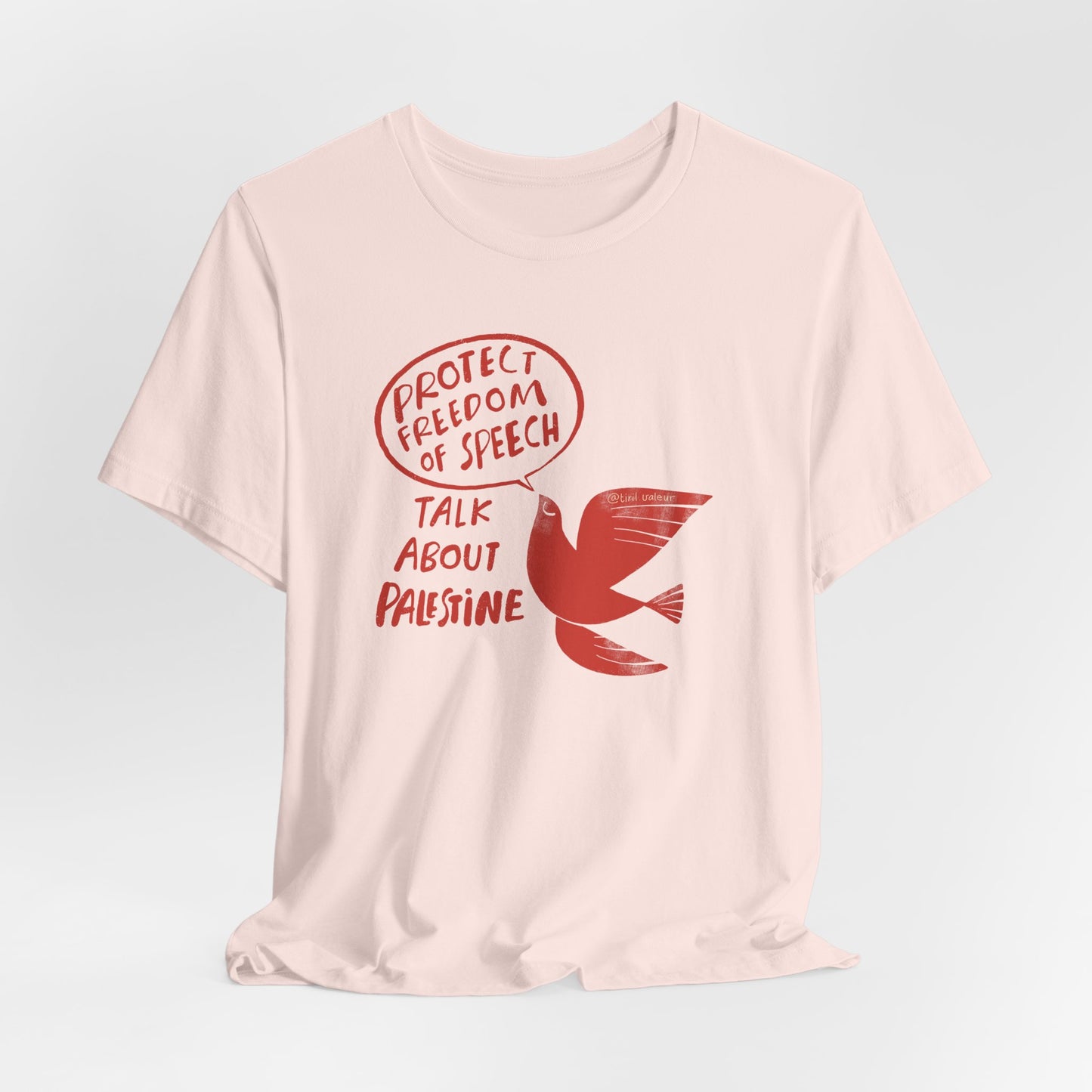 Artist Tiril Valeur For Palestine | 100% Of Profits Donated | Talk About Palestine | Short Sleeve Tee