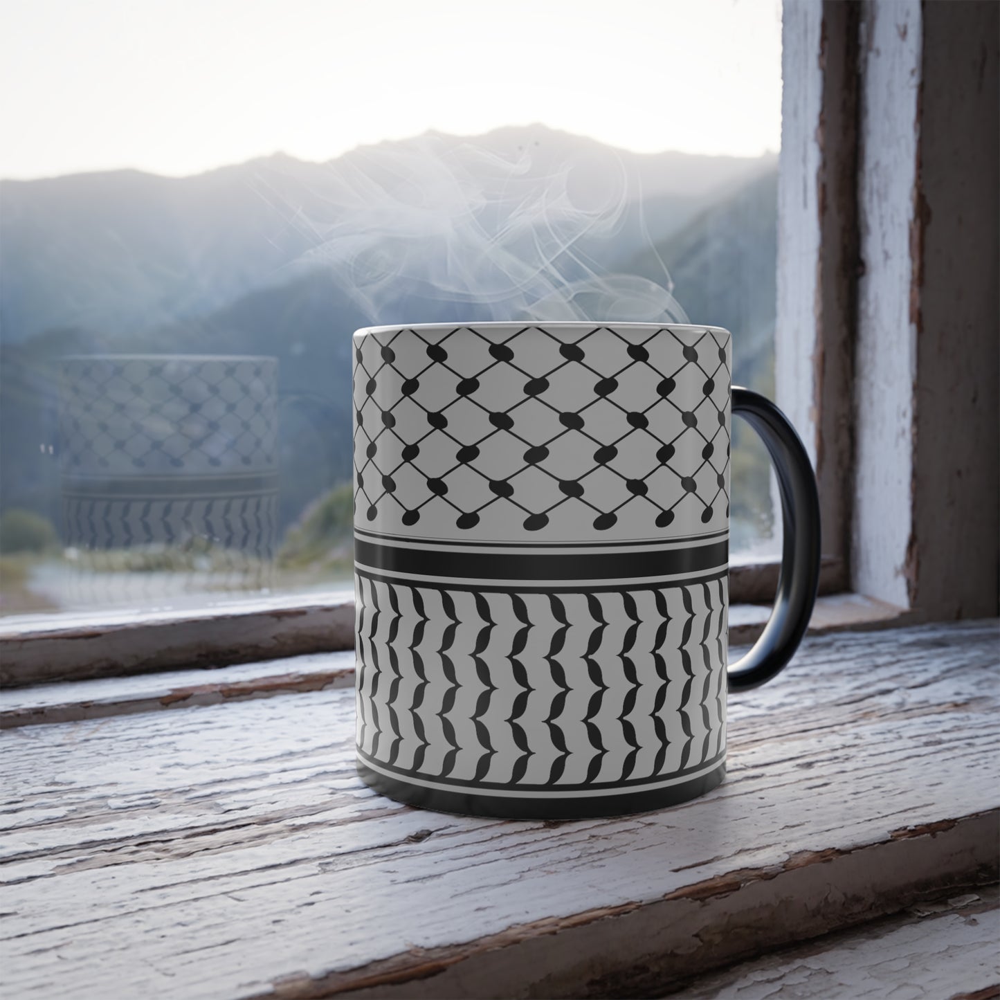 Palestine Keffiyeh | Color Changing Mug in 11oz
