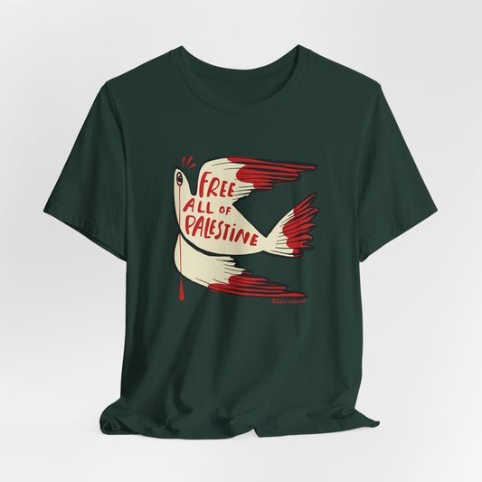 Artist Tiril Valeur For Palestine | 100% Of Profits Donated | Free All Of Palestine | Short Sleeve Tee