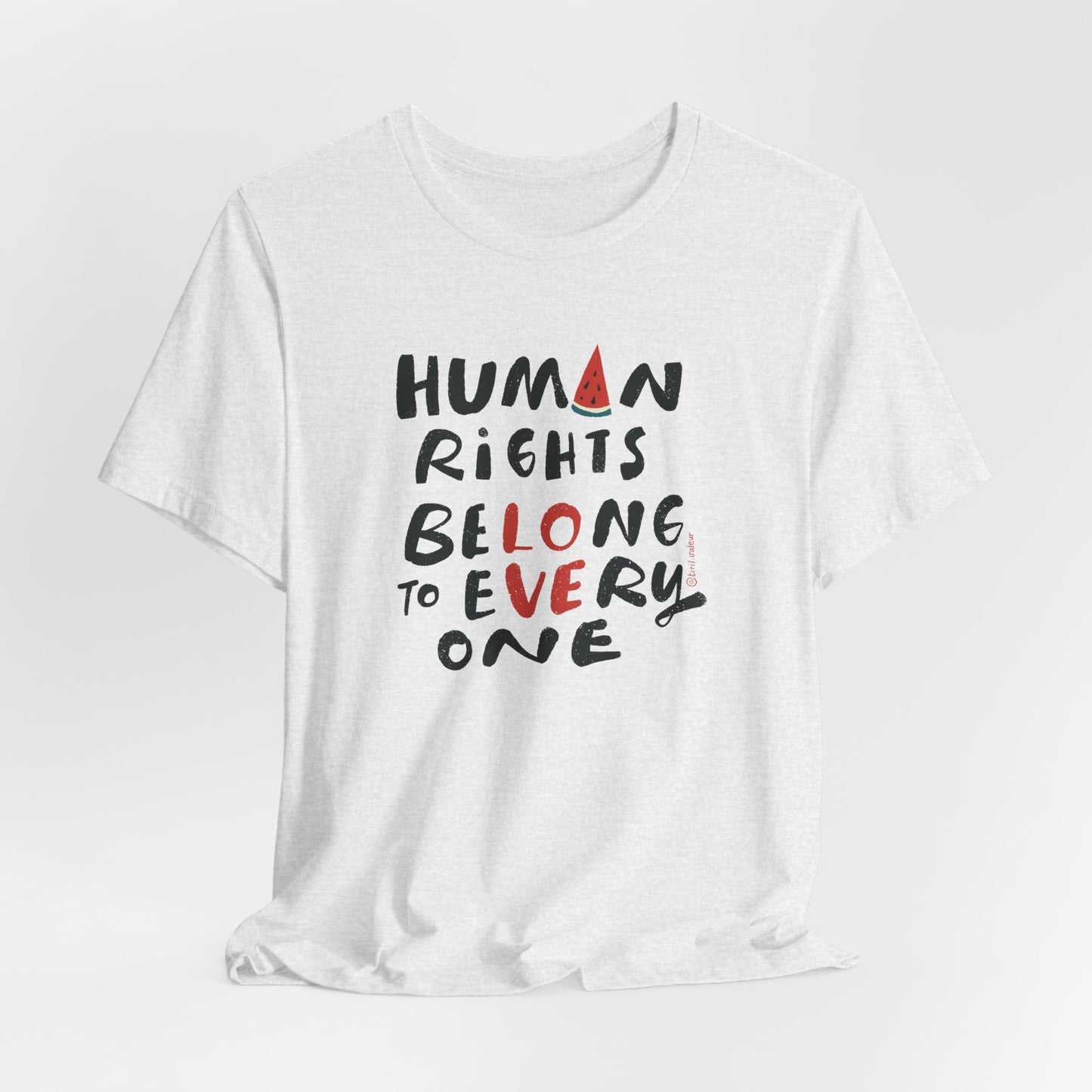Artist Tiril Valeur For Palestine | 100% Of Profits Donated | Human Rights Belong To Everyone | Short Sleeve Tee