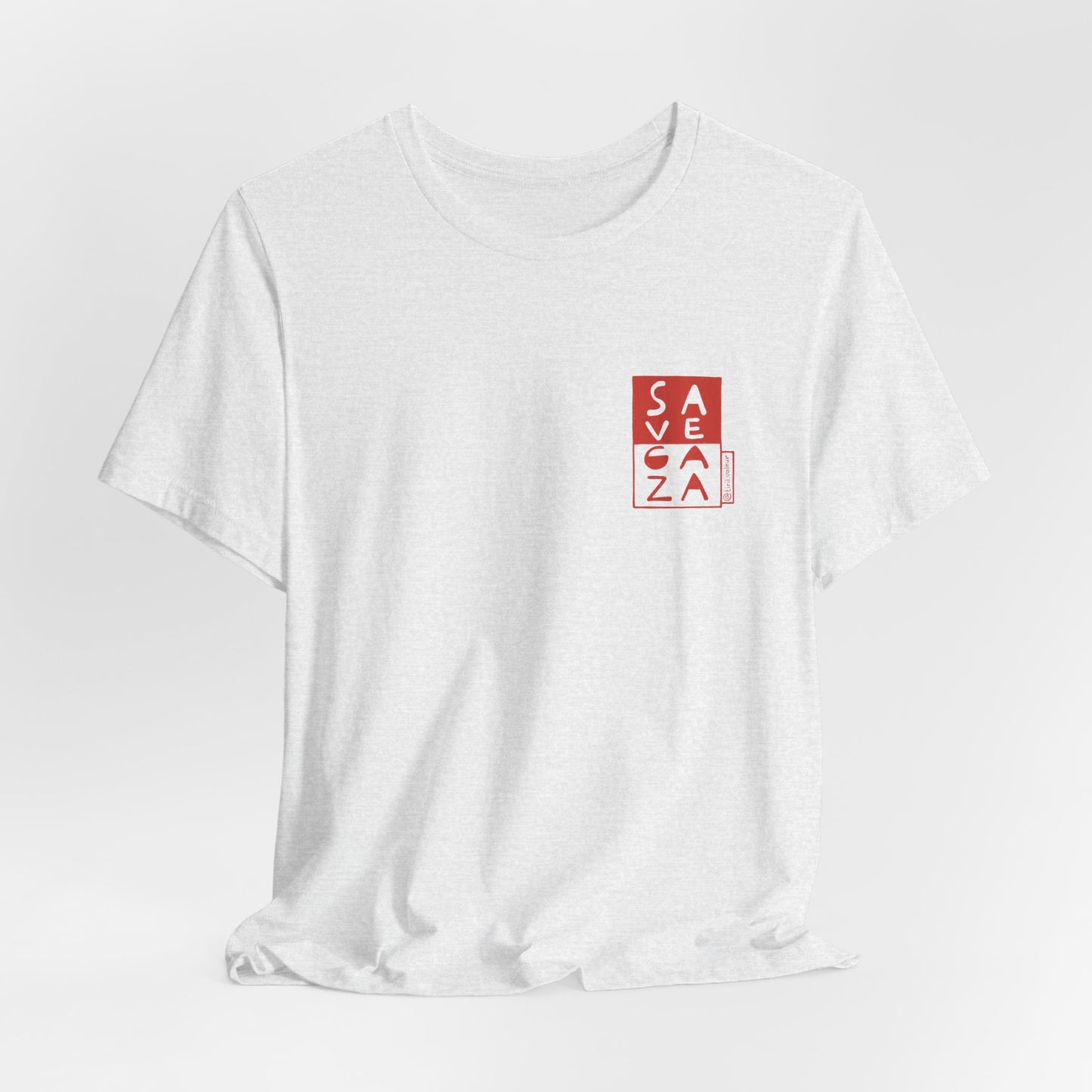 Artist Tiril Valeur For Palestine | 100% Of Profits Donated | Save Gaza Front & Back | Short Sleeve Tee