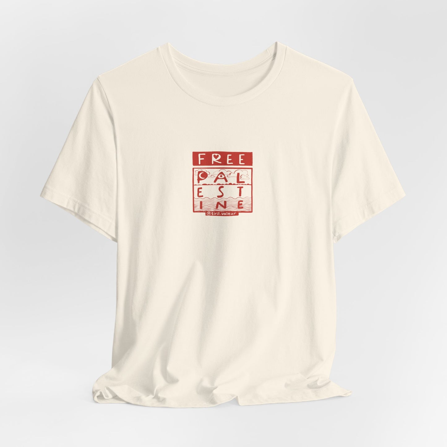 Artist Tiril Valeur For Palestine | 100% Of Profits Donated | Free Palestine Front & Back | Short Sleeve Tee