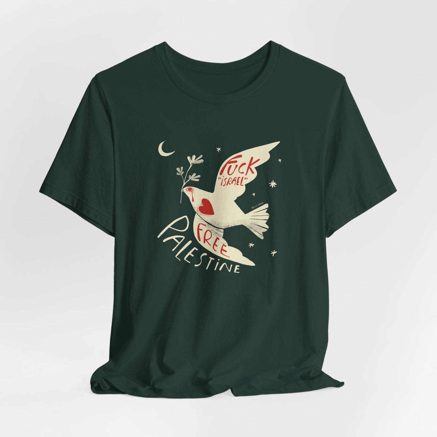 Artist Tiril Valeur For Palestine | 100% Of Profits Donated | F*ck Israel Free Palestine | Short Sleeve Tee