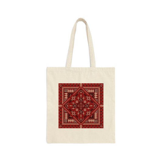 Palestinian Tatreez Design | Canvas Tote Bag