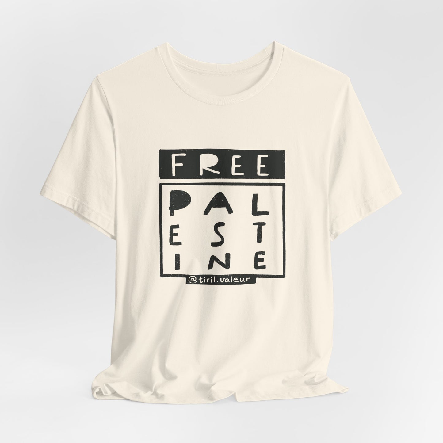 Artist Tiril Valeur For Palestine | 100% Of Profits Donated | Free Palestine | Short Sleeve Tee