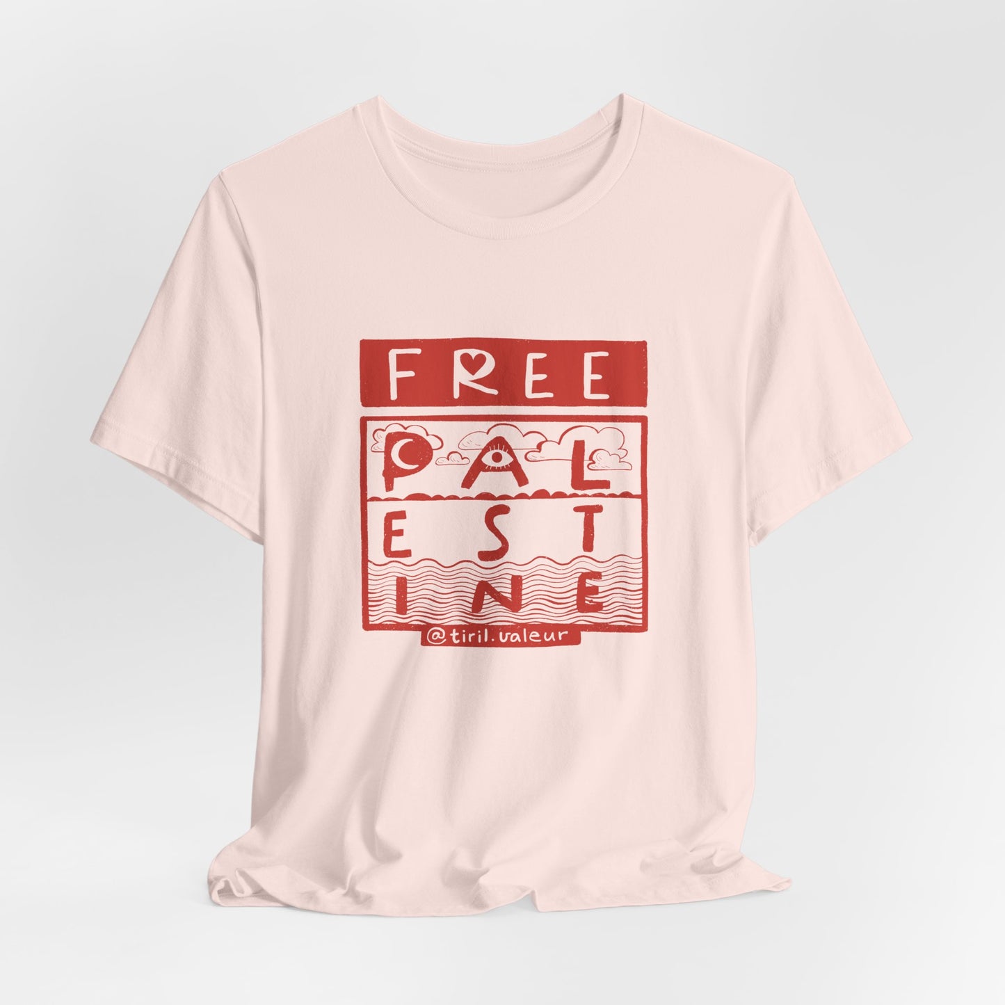 Artist Tiril Valeur For Palestine | 100% Of Profits Donated | Free Palestine | Short Sleeve Tee