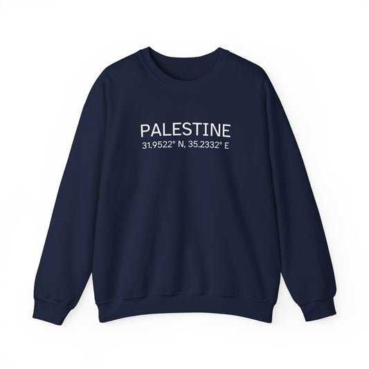 Adult | Palestine Coordinates | Crewneck Sweatshirt