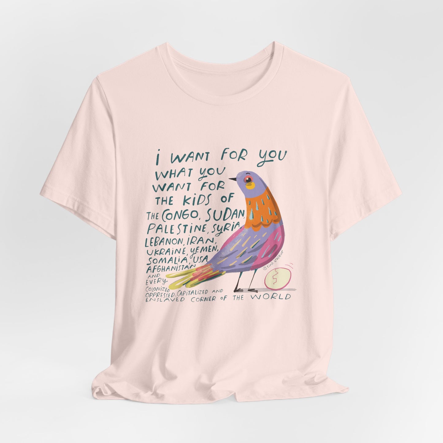 Copy of Artist Tiril Valeur For Palestine | 100% Of Profits Donated | Short Sleeve Tee