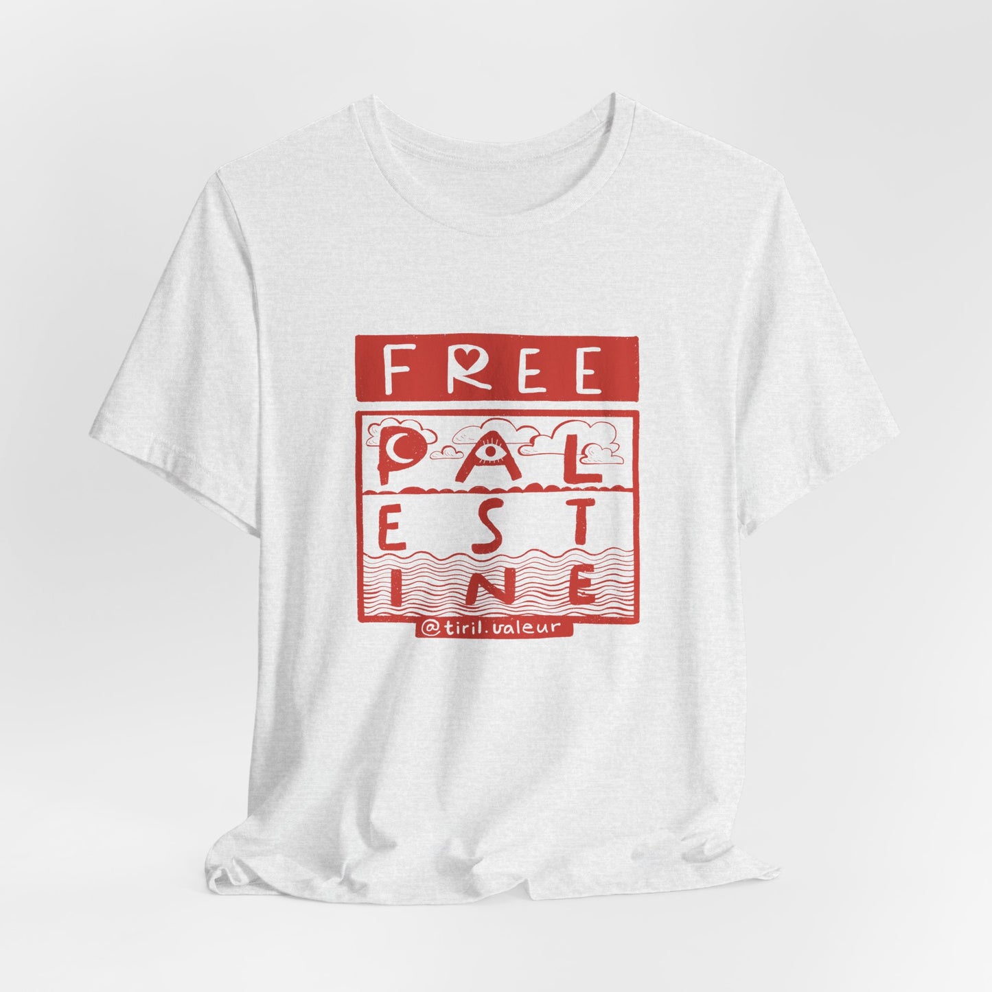 Artist Tiril Valeur For Palestine | 100% Of Profits Donated | Free Palestine | Short Sleeve Tee