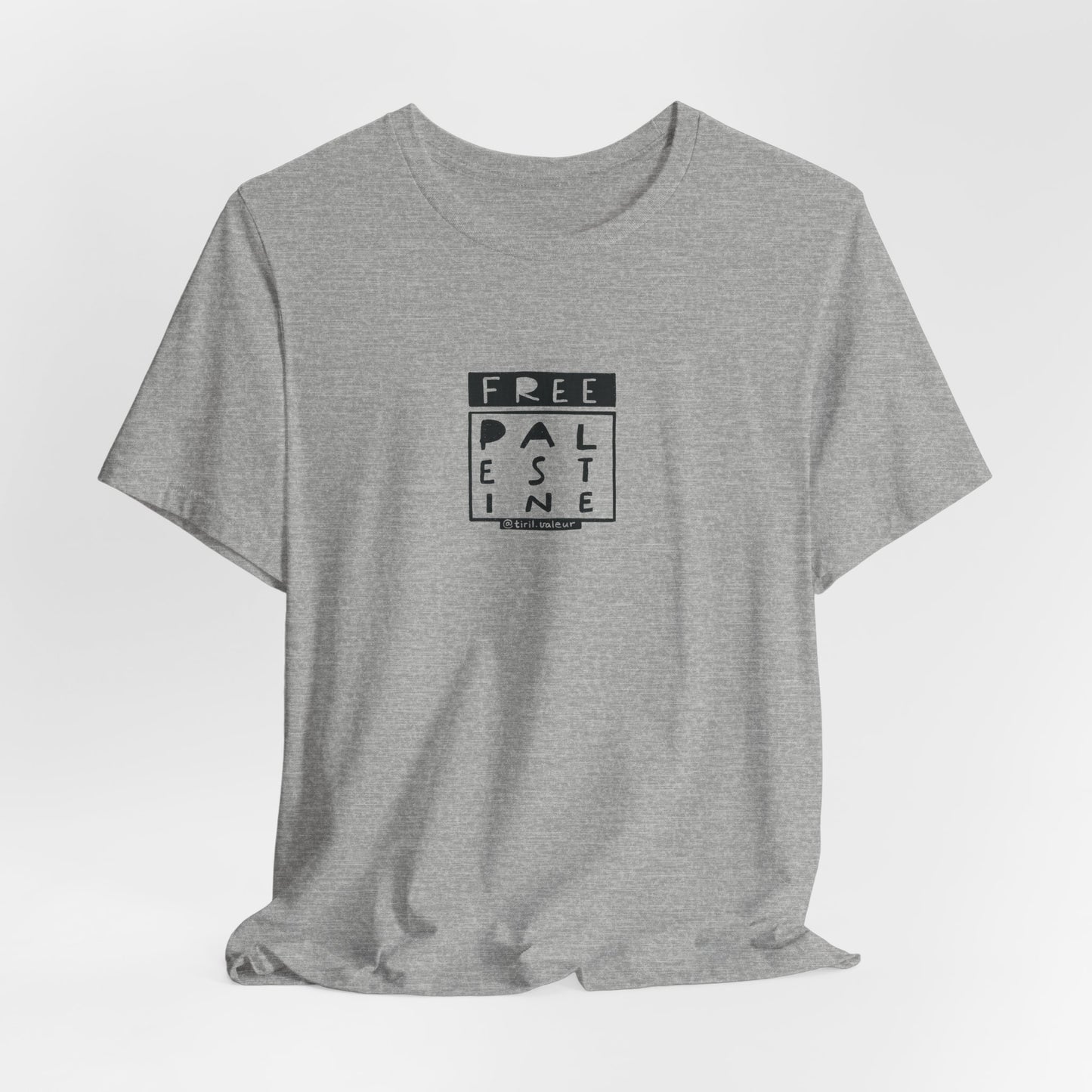 Artist Tiril Valeur For Palestine | 100% Of Profits Donated | Free Palestine Front & Back | Short Sleeve Tee