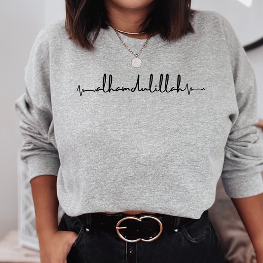 Adult | Alhamdulillah Heartbeat | Crewneck Sweatshirt