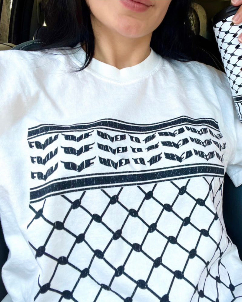 Adult | From The River To The Sea | Keffiyeh Design | Short Sleeve Tee
