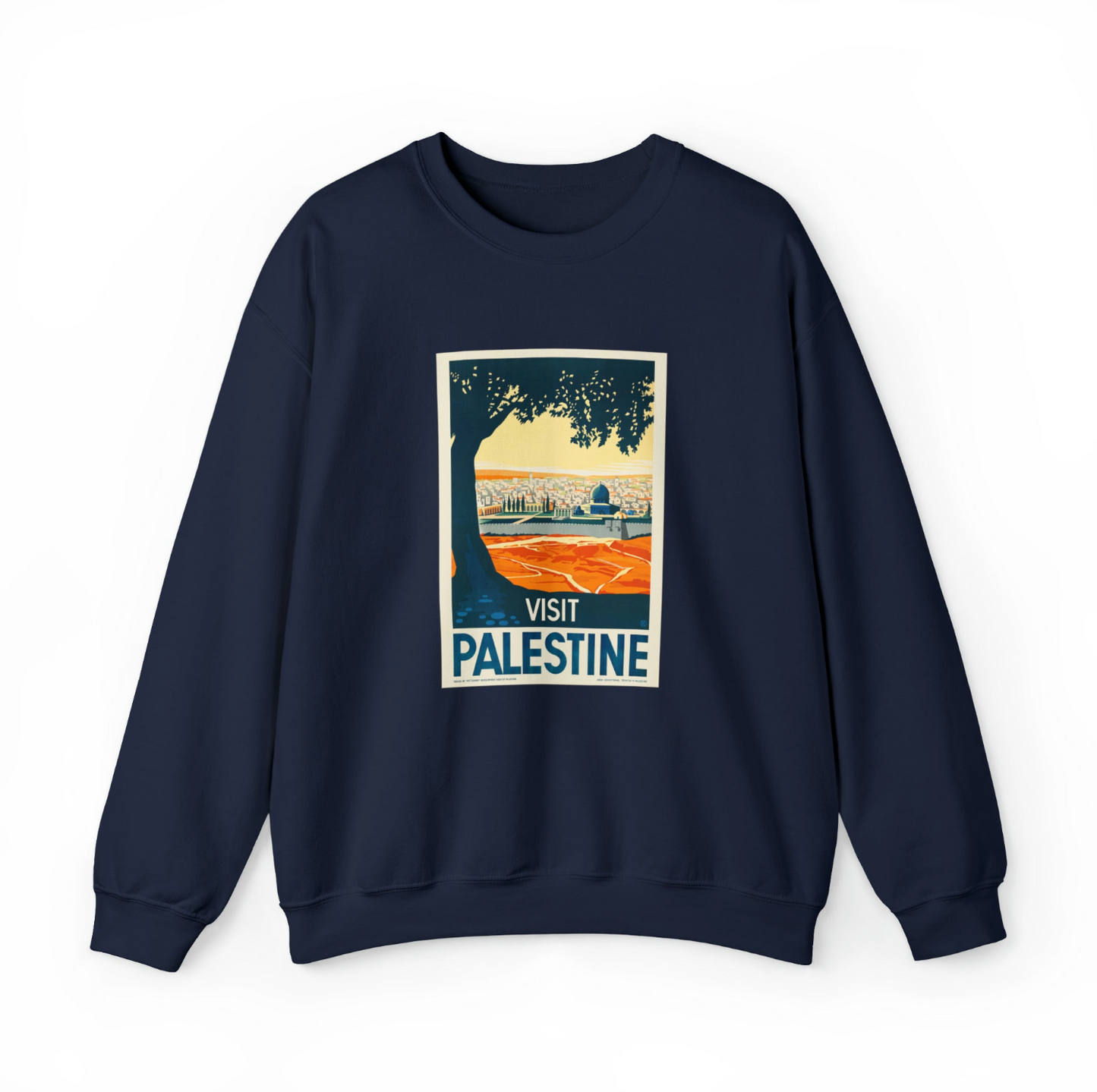 Adult | Visit Palestine Postcard | Crewneck Sweatshirt |