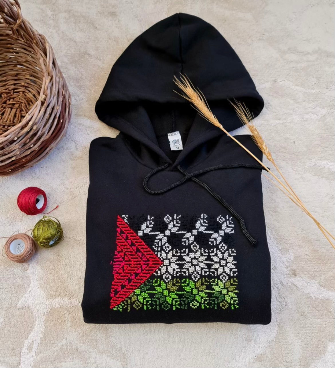 MADE IN PALESTINE | Hand-Embroidered Hoodies & Sweatshirts | DarAbeer