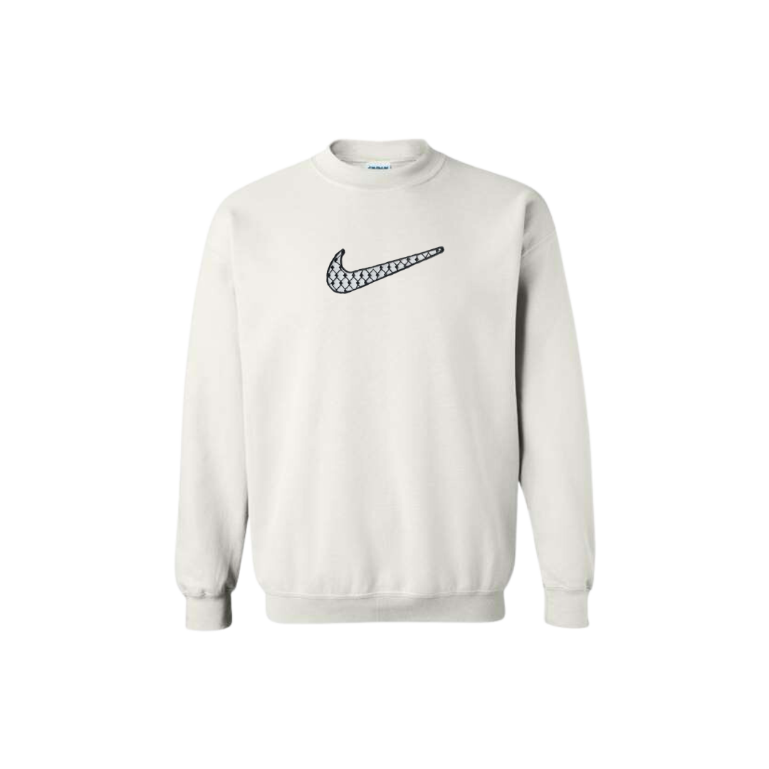 Embroidered Crewneck Sweatshirt | Palestine Keffiyeh | StitchesBySerene Collab