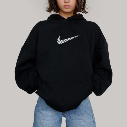 Embroidered Hoodie | Palestine Keffiyeh | StitchesBySerene Collab