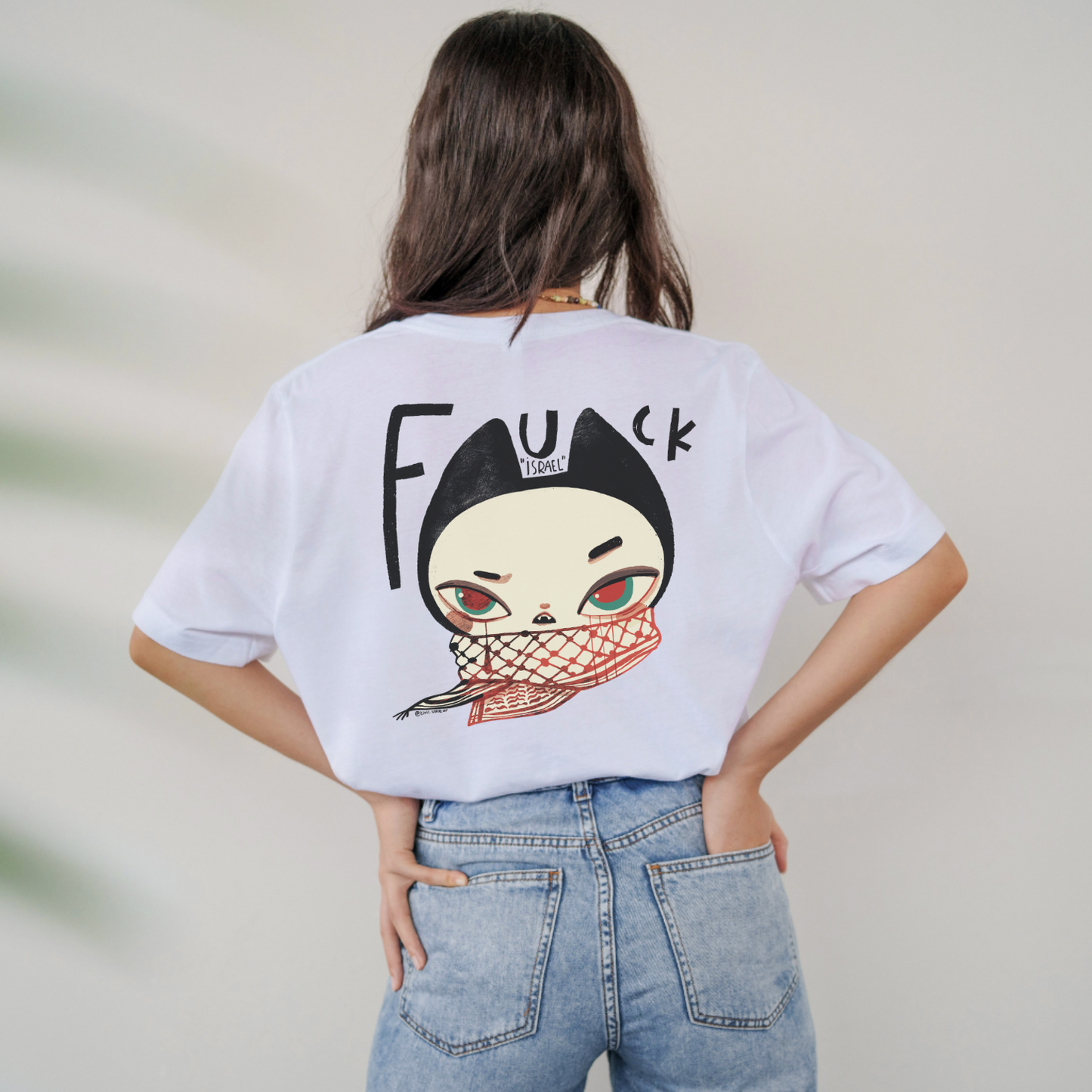 Artist Tiril Valeur For Palestine | 100% Of Profits Donated | Stop "Israels" Death Penalty For Palestinians | Short Sleeve Tee