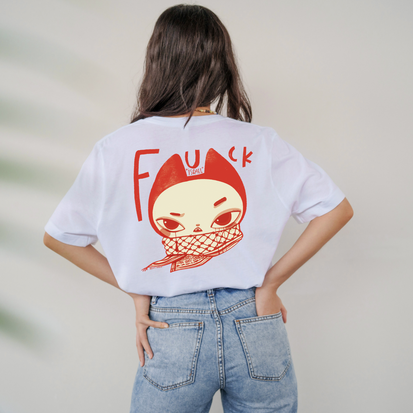 Artist Tiril Valeur For Palestine | 100% Of Profits Donated | Front & Back | Stop "Israels" Death Penalty For Palestinians | Short Sleeve Tee