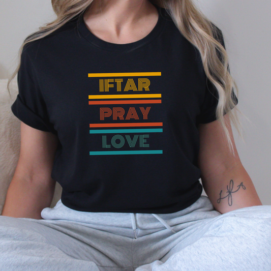Adult | Iftar Pray Love | Short Sleeve Tee
